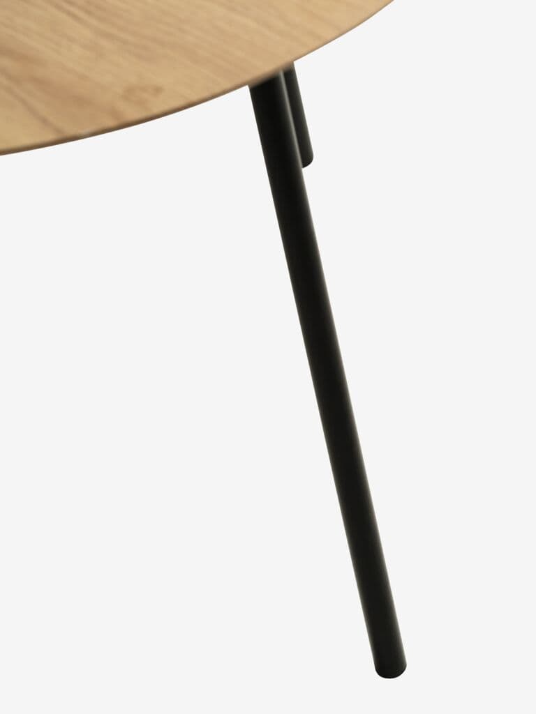 Mesa de apoio NYBO Ø55 cor carvalho/preto