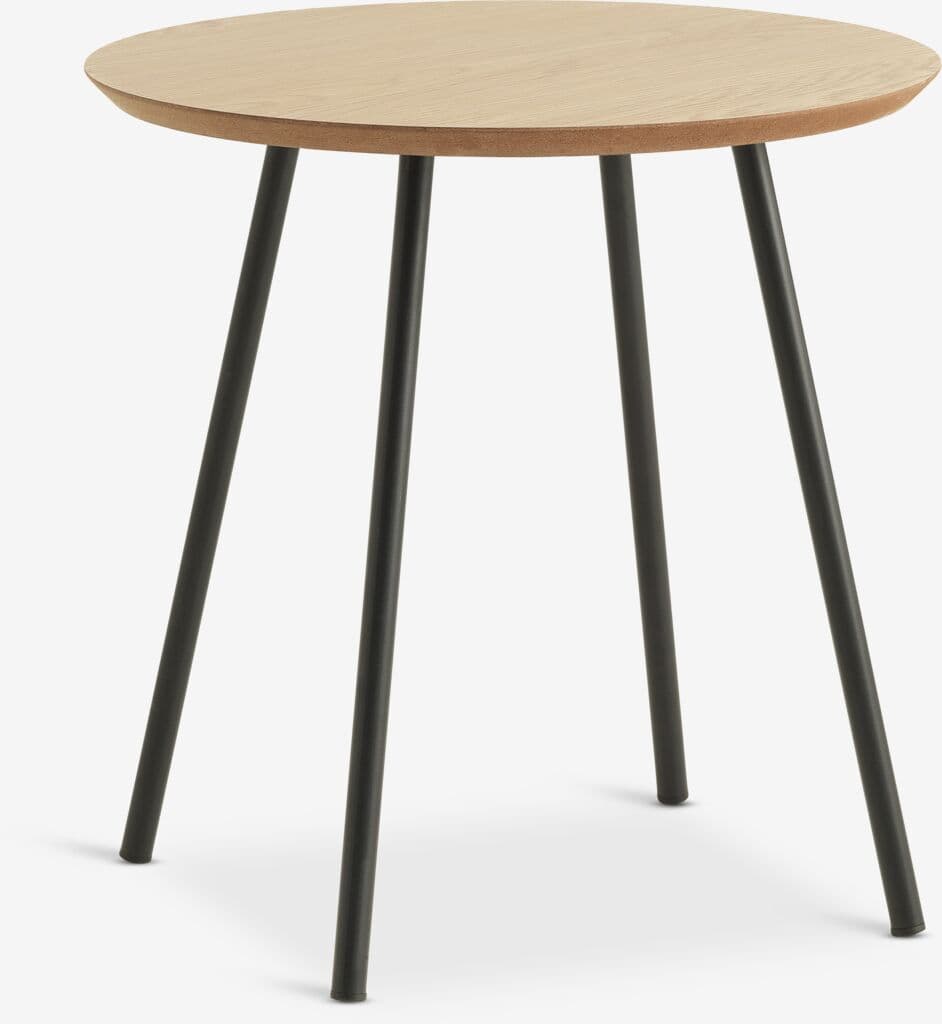 Mesa de apoio NYBO Ø40 cor carvalho/preto