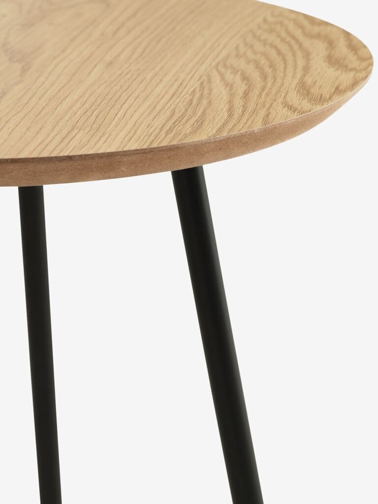Mesa de apoio NYBO Ø40 cor carvalho/preto