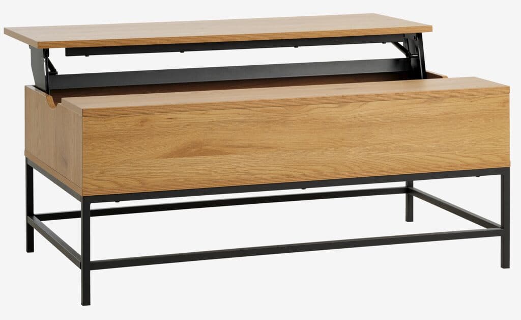 Mesa de centro AABENRAA C110 tampo c/elevação arrum cor carv