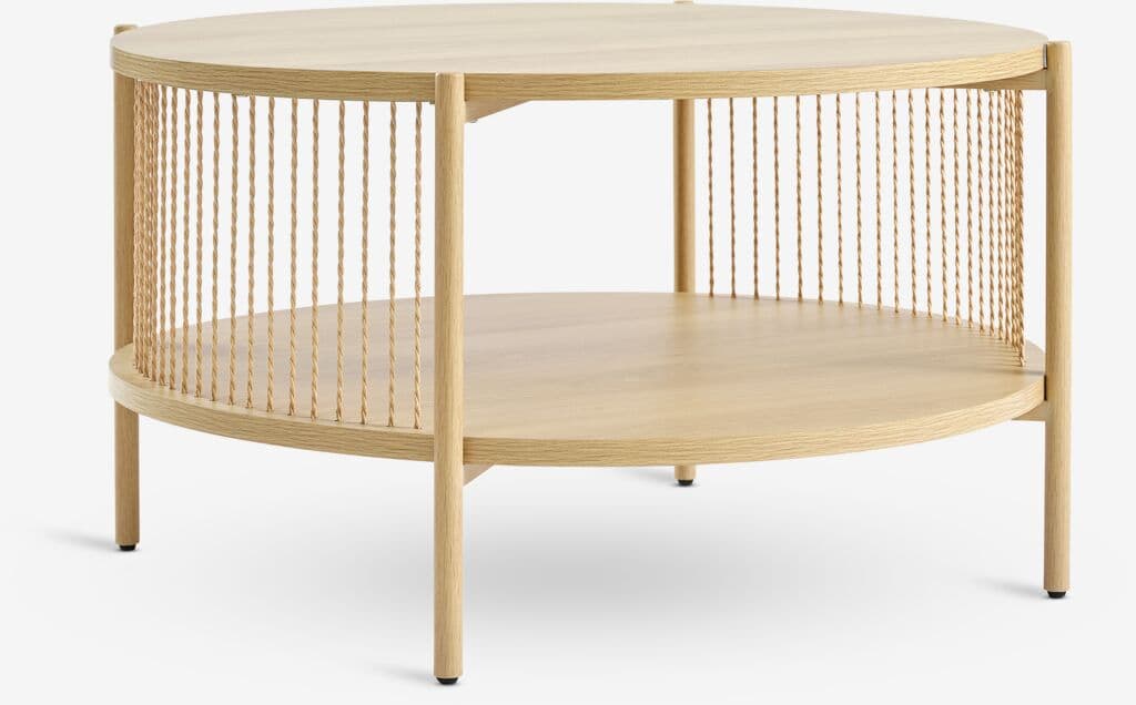 Mesa de centro SNESLEV Ø70 cor carvalho