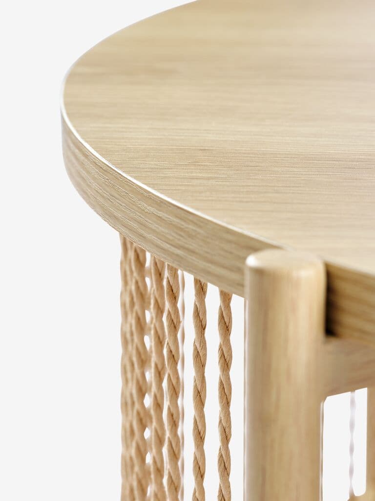 Mesa de centro SNESLEV Ø70 cor carvalho