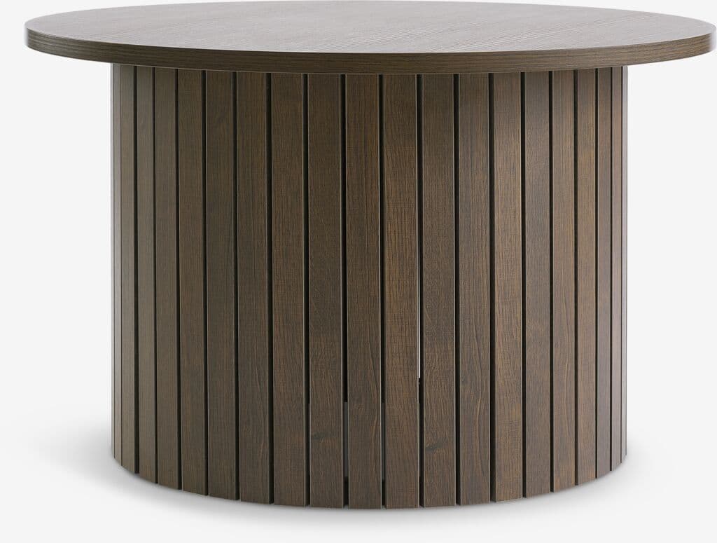Mesa de centro SPODSBJERG Ø67 cor carvalho escuro