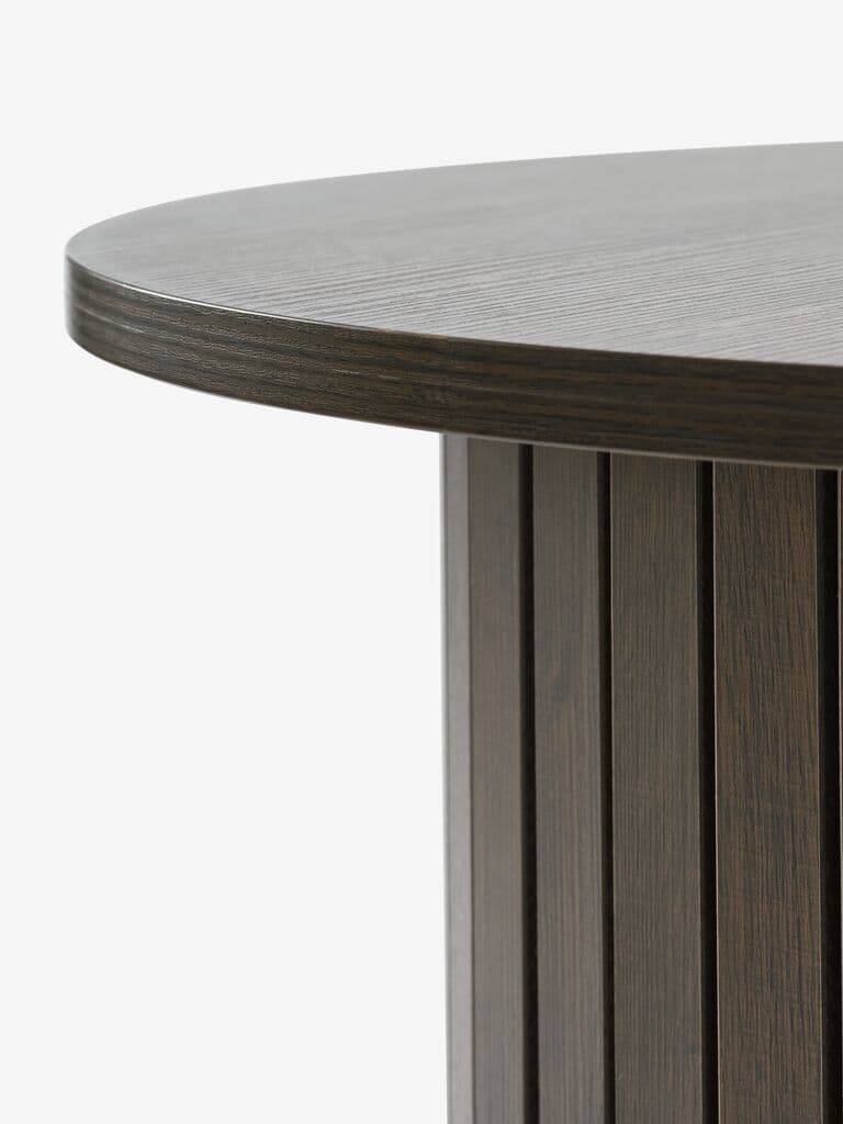 Mesa de centro SPODSBJERG Ø67 cor carvalho escuro