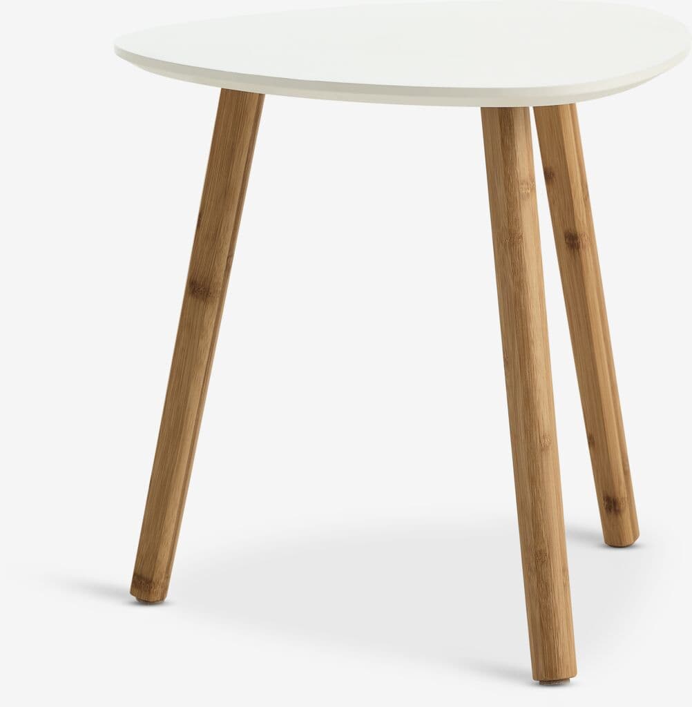 Mesa de apoio TAPS 40x40 branco/bambu