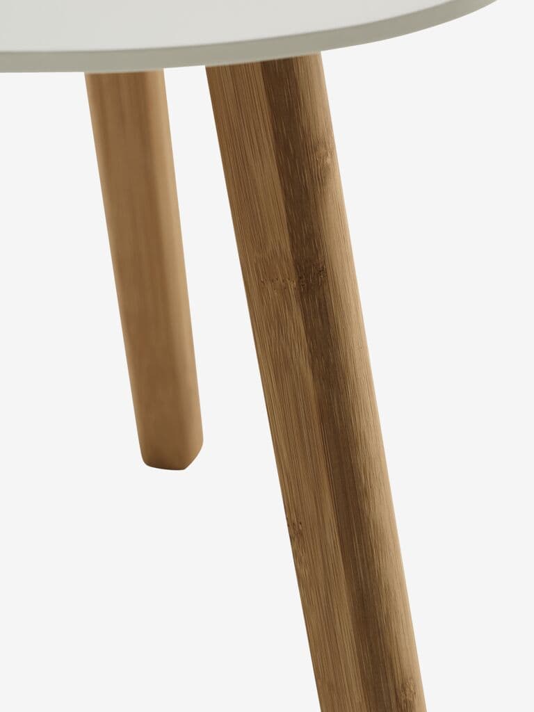 Mesa de apoio TAPS 40x40 branco/bambu