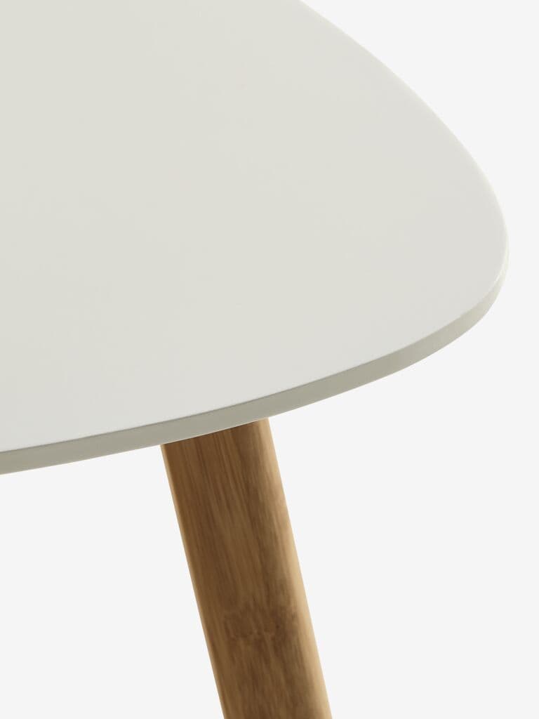 Mesa de apoio TAPS 40x40 branco/bambu