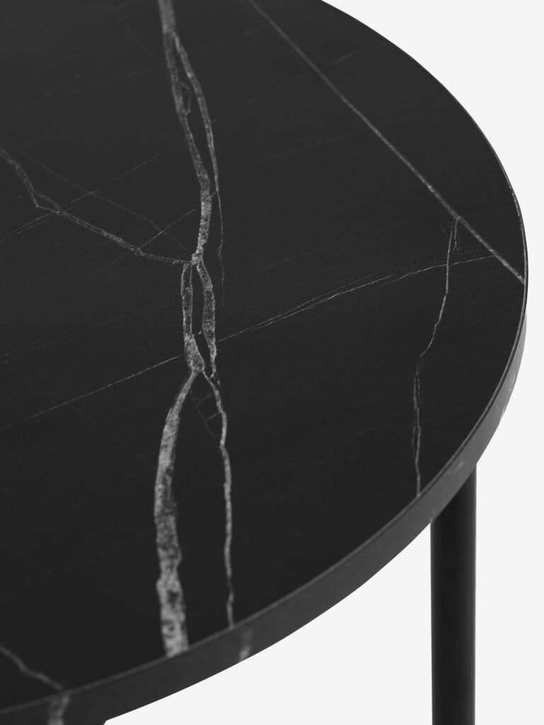 Mesa de apoio TURUP Ø40 cor mármore/preto