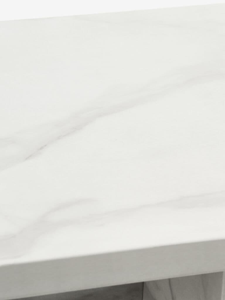 Mesa de apoio GANDRUP 45x45 mármore cor branco