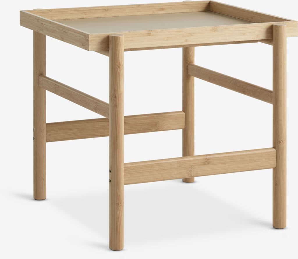 Mesa de apoio STIGE 46×50 creme/natural