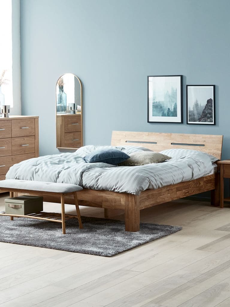 Estrutura de cama OLSKER 180x200 carvalho