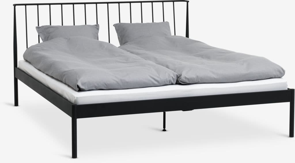 Estrutura de cama ABILDRO 180x200 preto