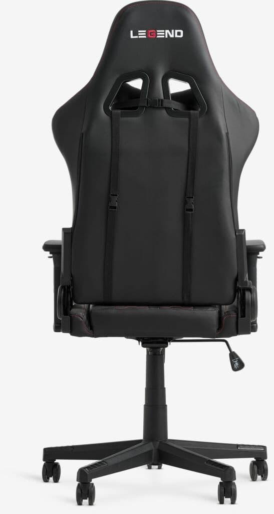 Cadeira gaming NIBE pele sintética preto/vermelho