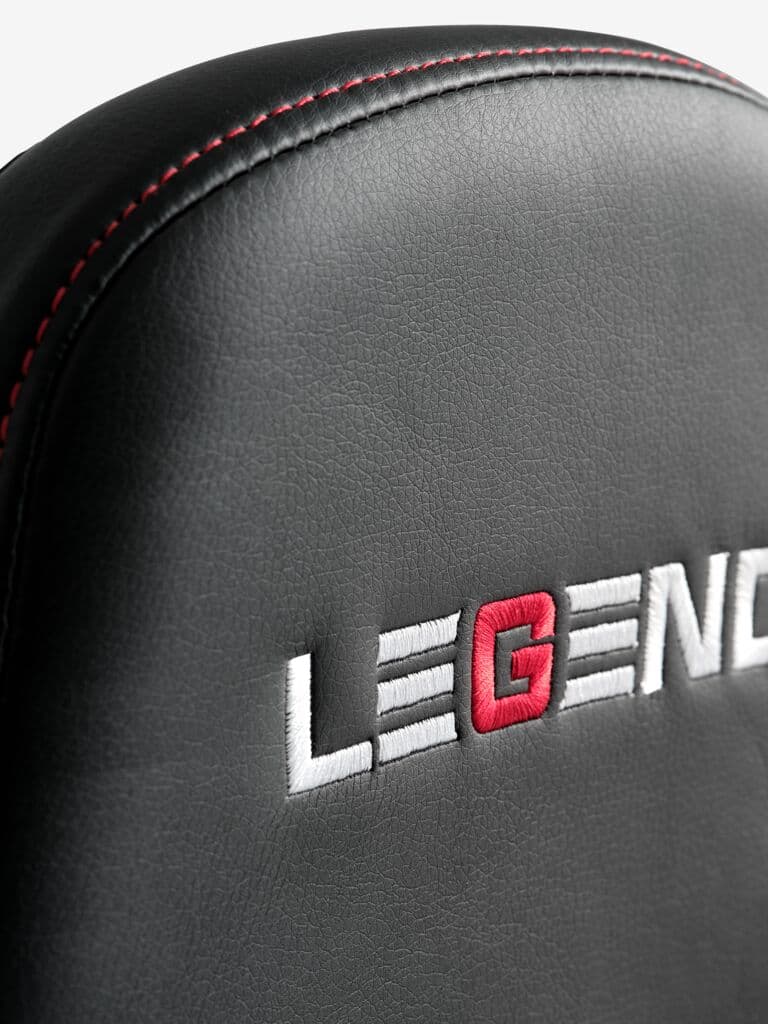 Cadeira gaming NIBE pele sintética preto/vermelho