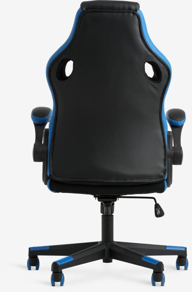 Cadeira gaming VOJENS preto/pele sintética azul/malha