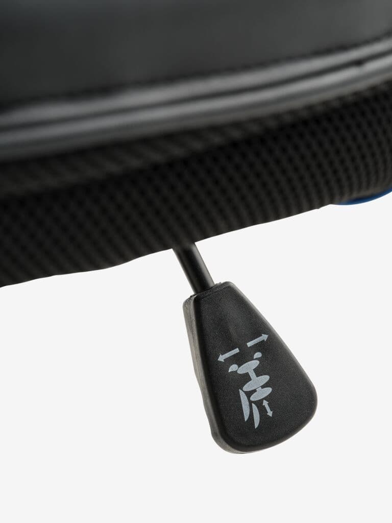 Cadeira gaming VOJENS preto/pele sintética azul/malha