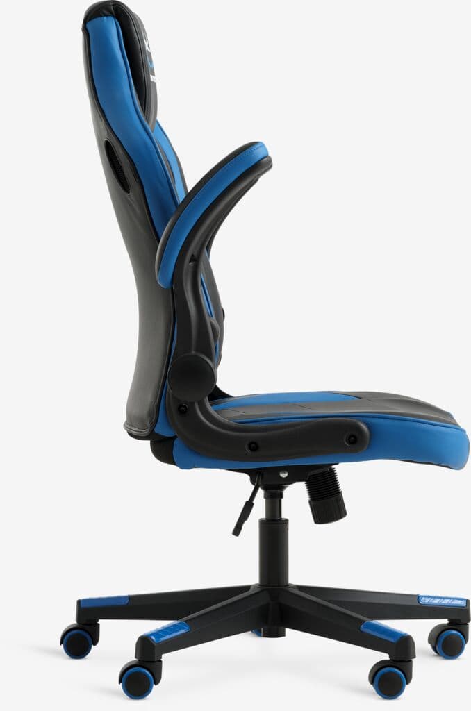Cadeira gaming VOJENS preto/pele sintética azul/malha