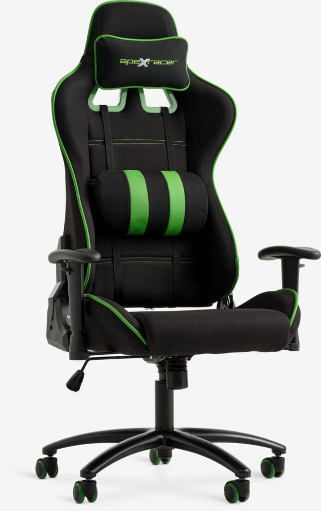 Cadeira gaming LAMDRUP preto/verde
