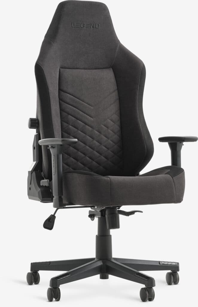Cadeira gaming ABILDAA tecido cinzento antracite