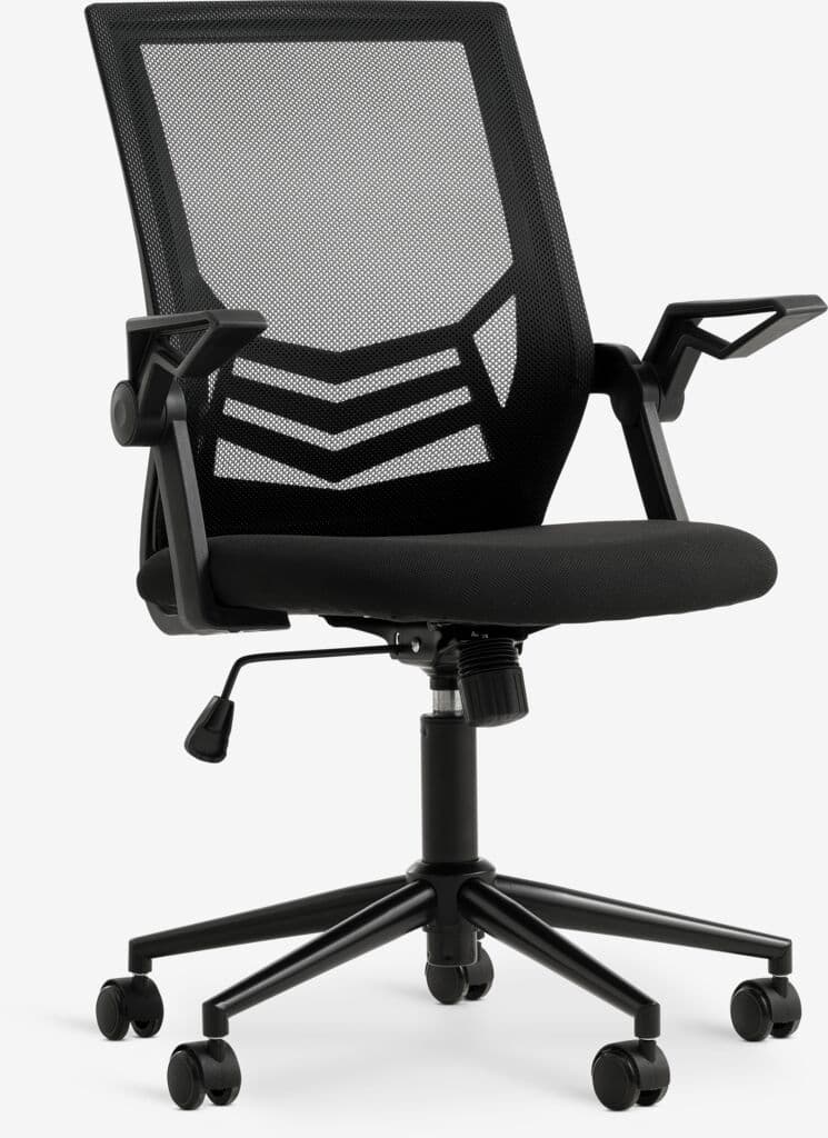 Cadeira de escritório ASPERUP malha preto/tecido preto