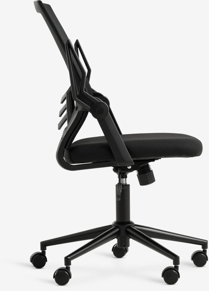 Cadeira de escritório ASPERUP malha preto/tecido preto