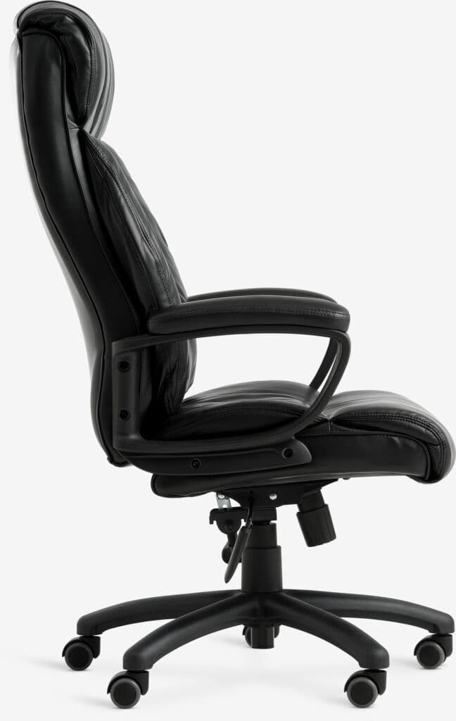 Cadeira de escritório TJELE pele sintética preto/preto