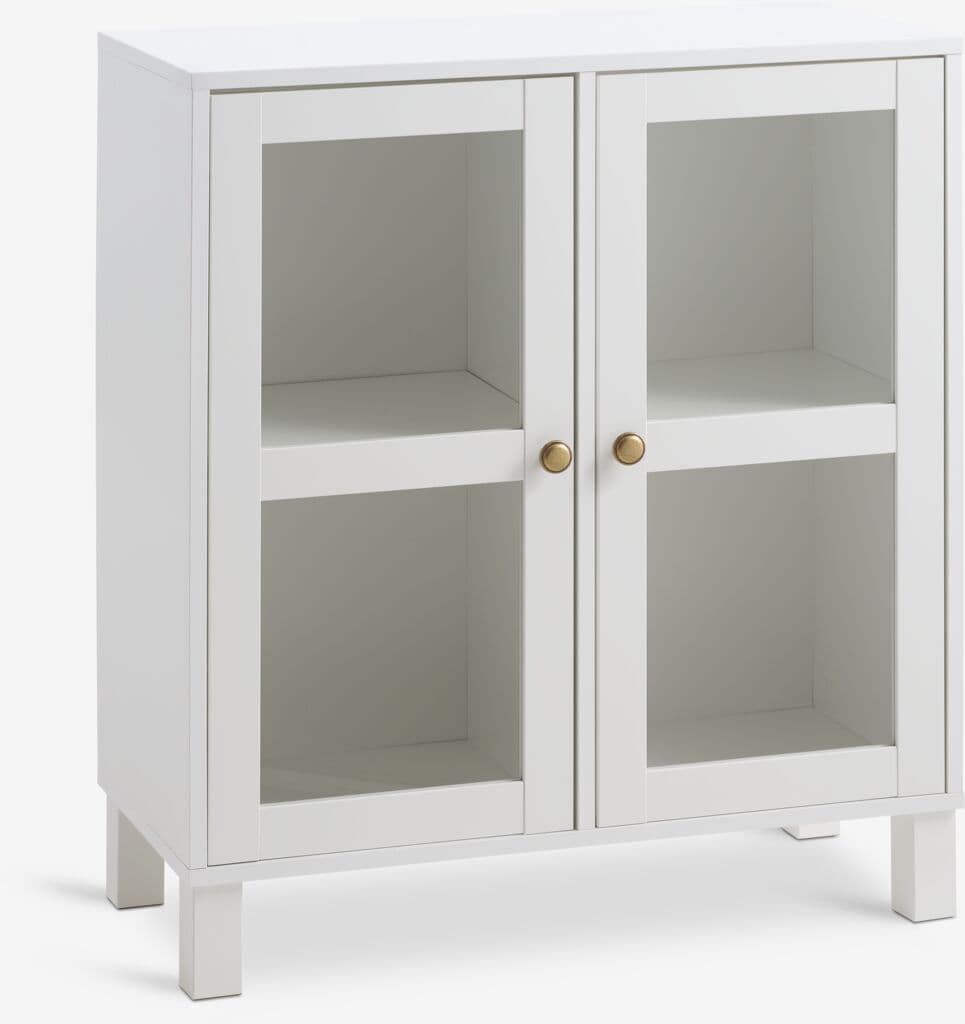 Vitrine SKALS portas de vidro branco