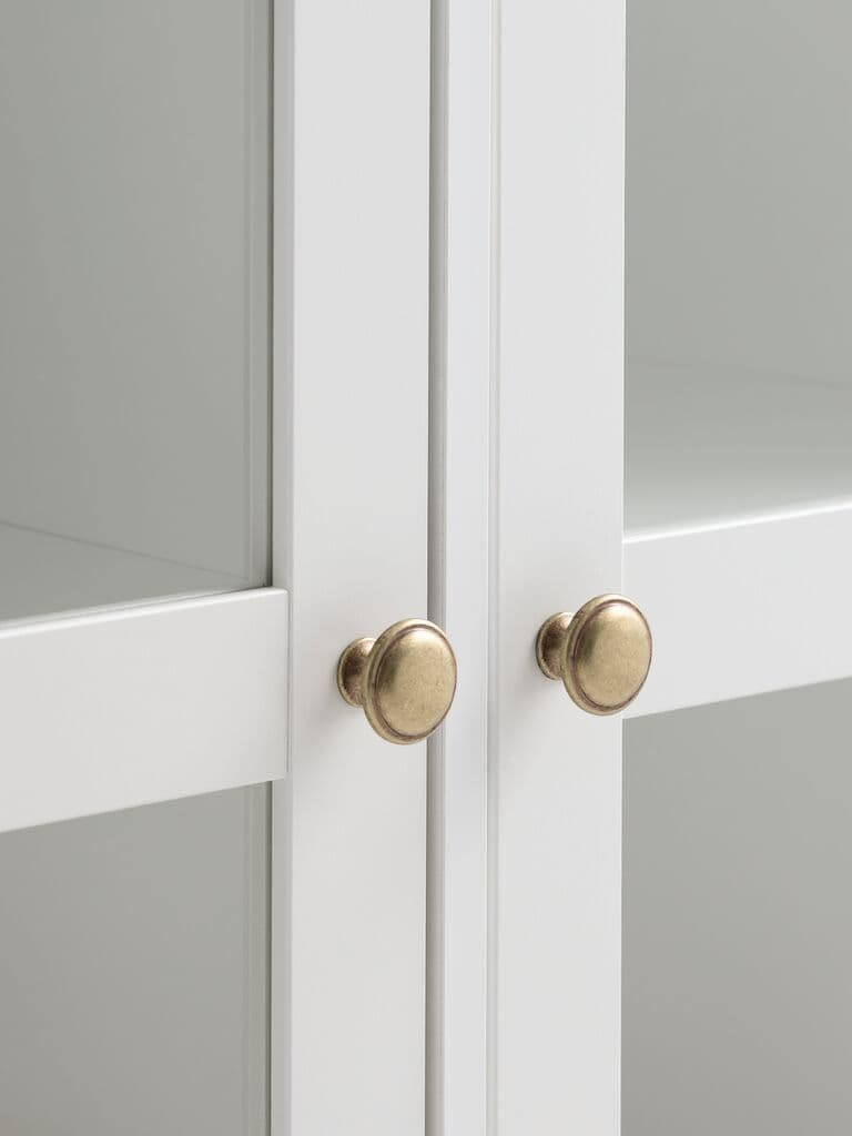 Vitrine SKALS portas de vidro branco