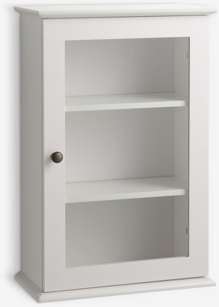 Armário de parede MALLING 1 porta vidro branco