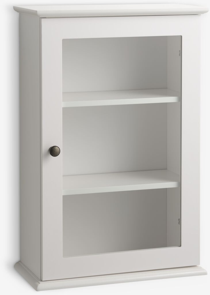 Armário de parede MALLING 1 porta vidro branco