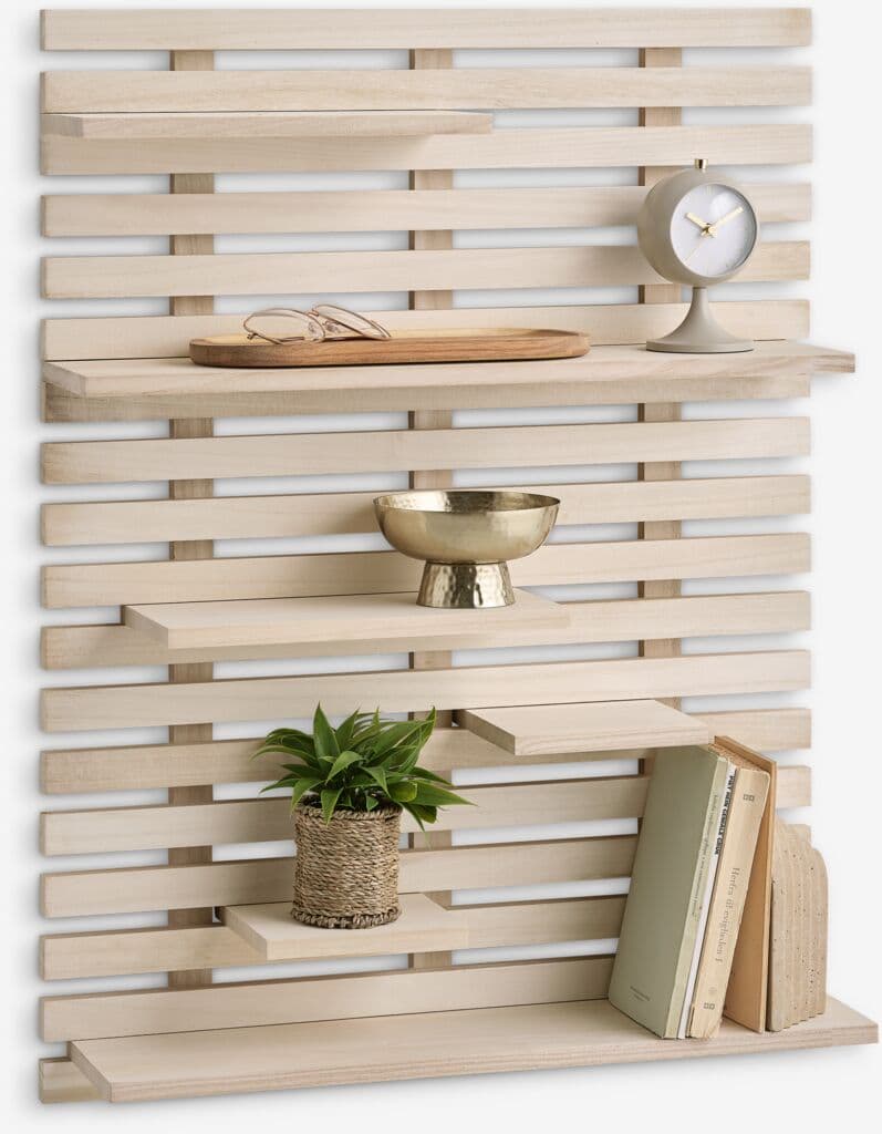 Estante parede KETTINGE 6 prateleiras natural