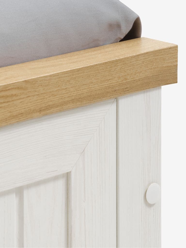 Estrutura de cama MARKSKEL 140x190 carvalho/branco