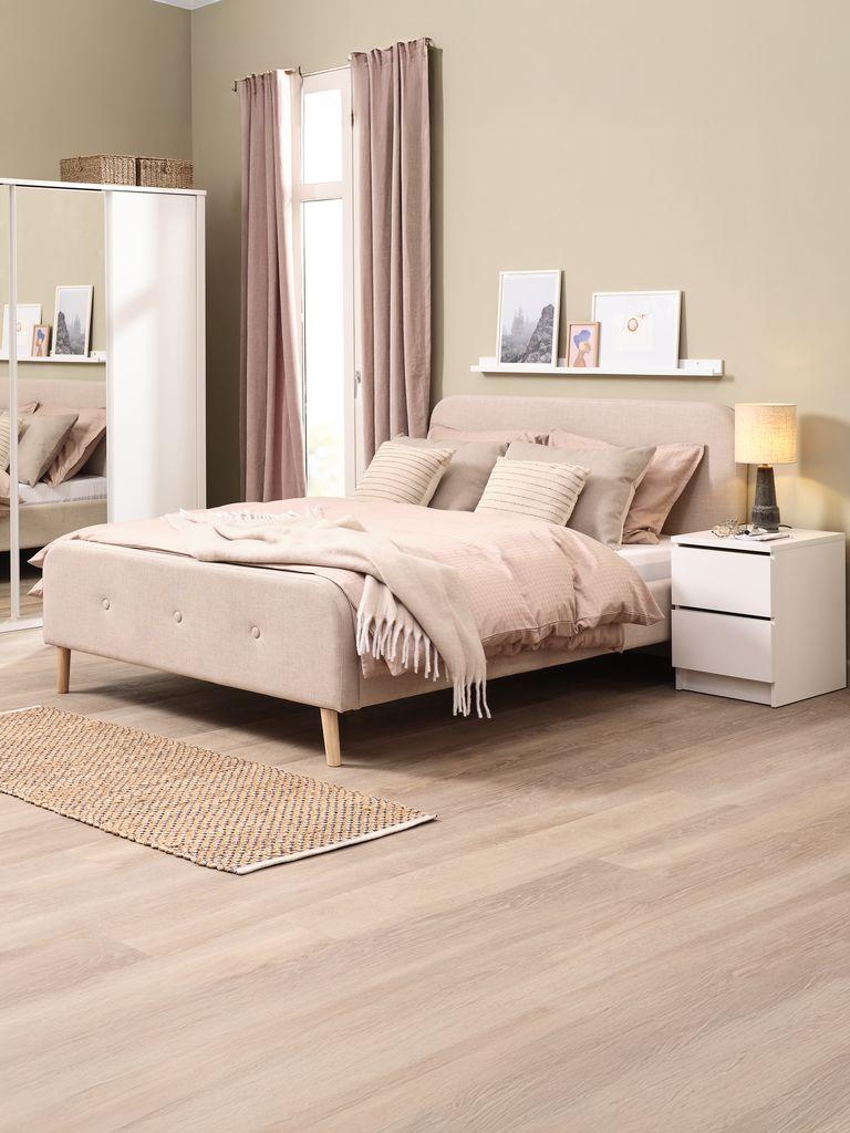 Estrutura de cama KONGSBERG 135x190 bege