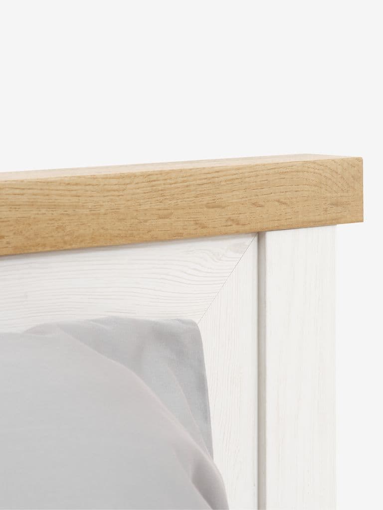 Estrutura de cama MARKSKEL 90x200 carvalho/ branco