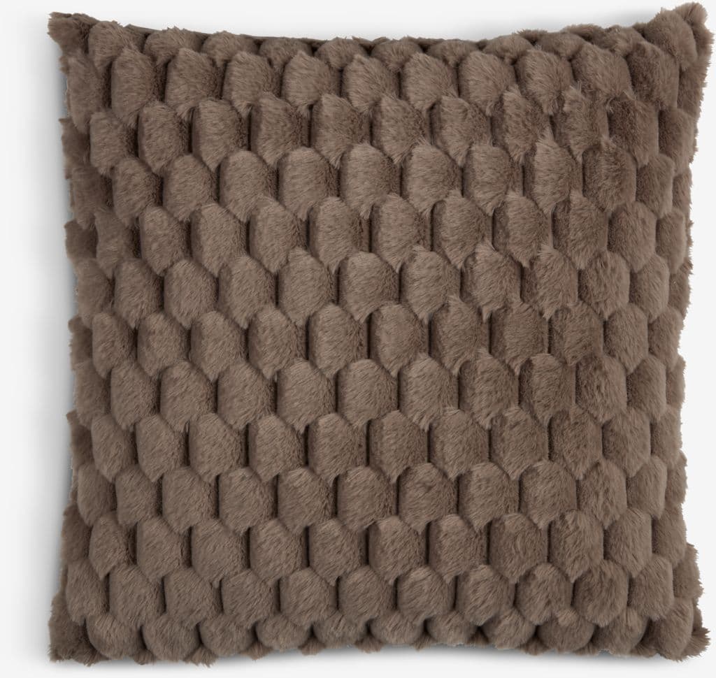 Almofada decorativa HVIDBLOMME 45x45 cor areia escuro