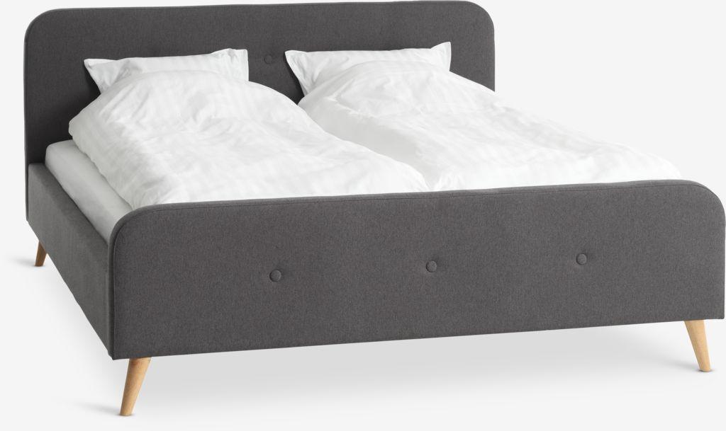 Estrutura de cama KONGSBERG 150x190 cinzento