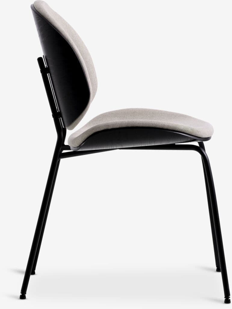 Cadeira de jantar TESTRUP areia claro/preto