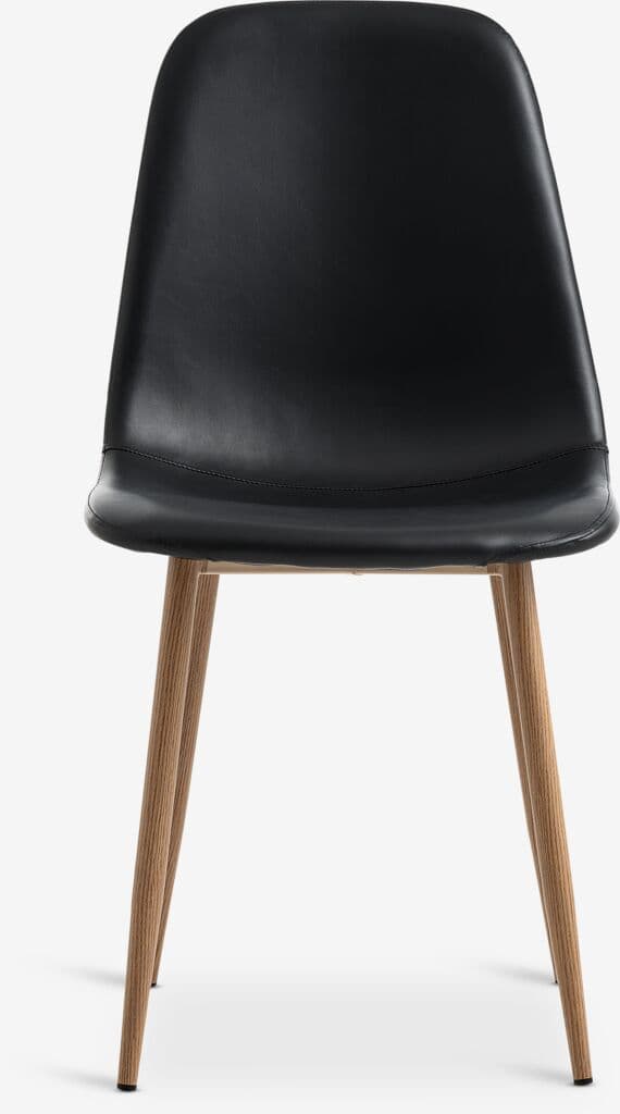 Cadeira de jantar JONSTRUP preto/carvalho
