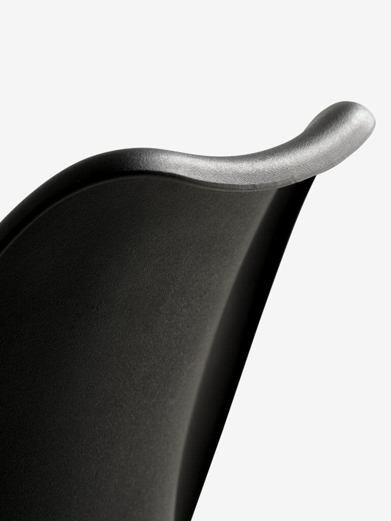 Cadeira de jantar KLARUP imitação pele preto/preto