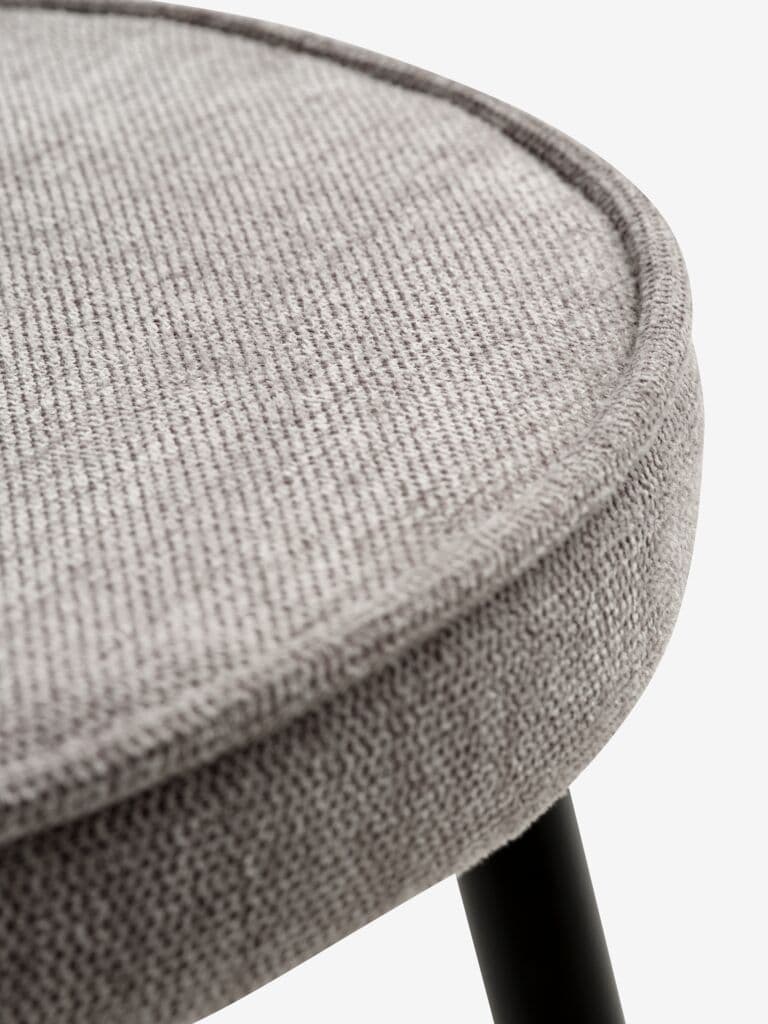 Cadeira de jantar RISSKOV tecido cinzento claro/preto