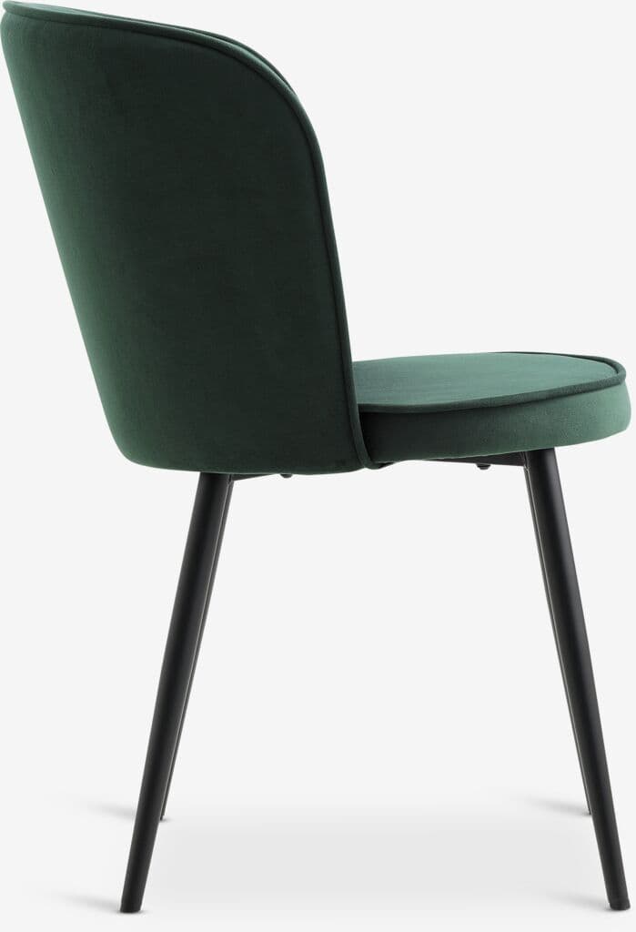 Cadeira de jantar RISSKOV veludo verde escuro