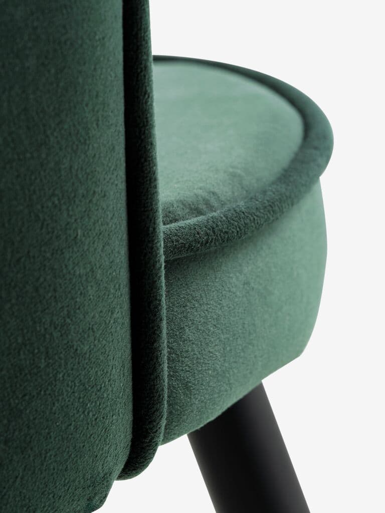 Cadeira de jantar RISSKOV veludo verde escuro