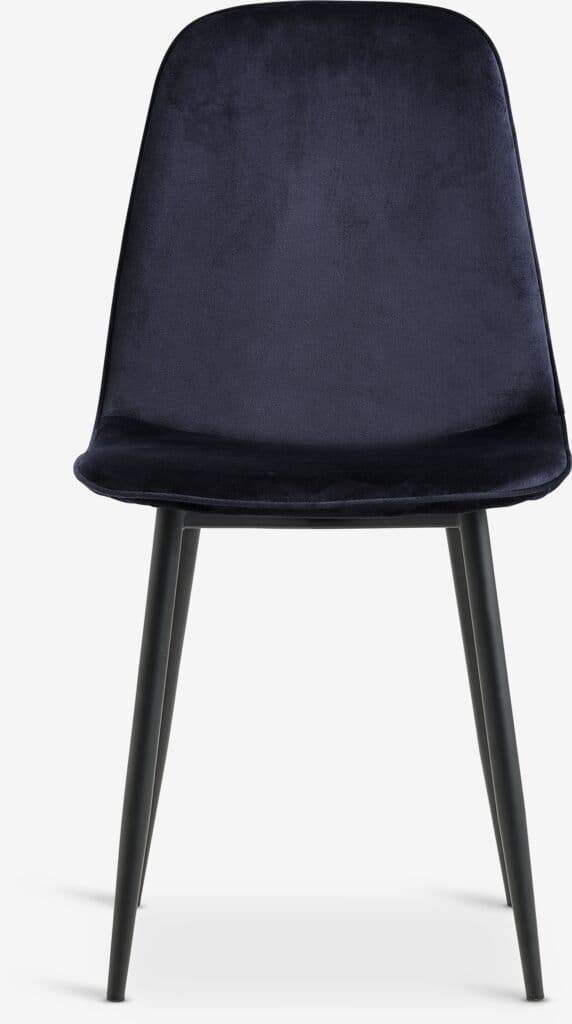 Cadeira de jantar BISTRUP veludo azul escuro