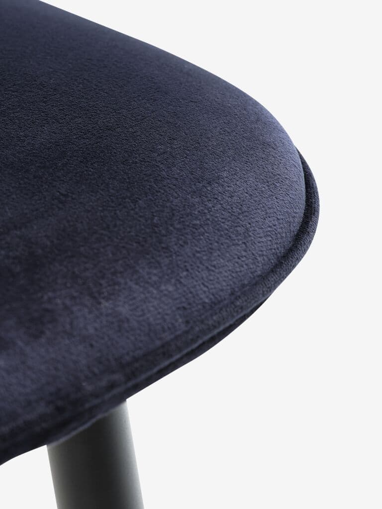 Cadeira de jantar BISTRUP veludo azul escuro