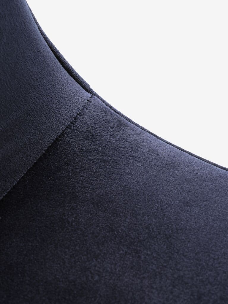 Cadeira de jantar BISTRUP veludo azul escuro