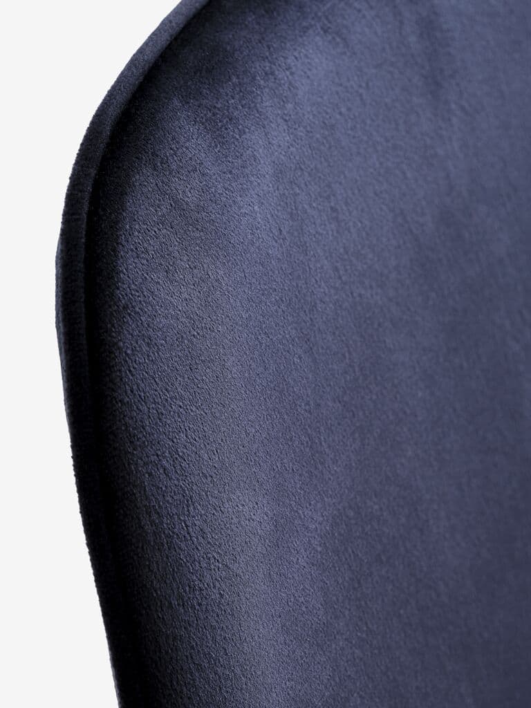 Cadeira de jantar BISTRUP veludo azul escuro