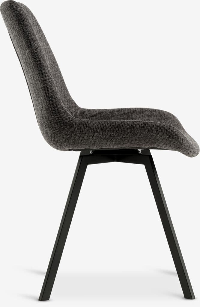 Cadeira de jantar HYGUM giratória cinzento/preto