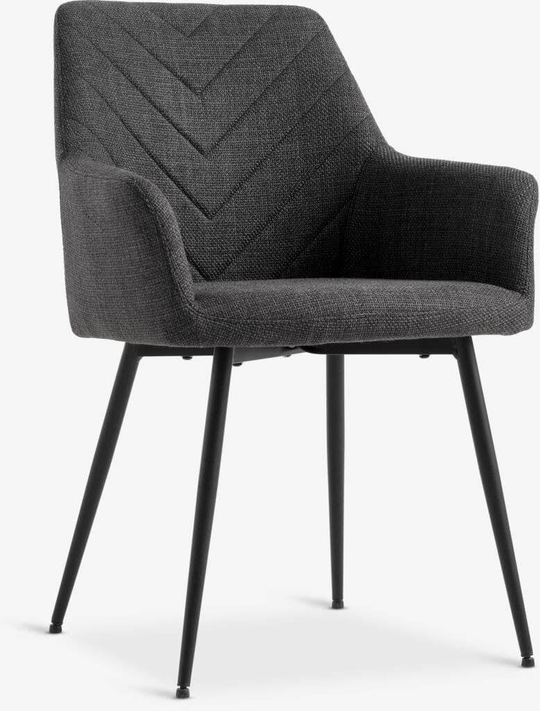 Cadeira de jantar PURHUS cinzento/preto