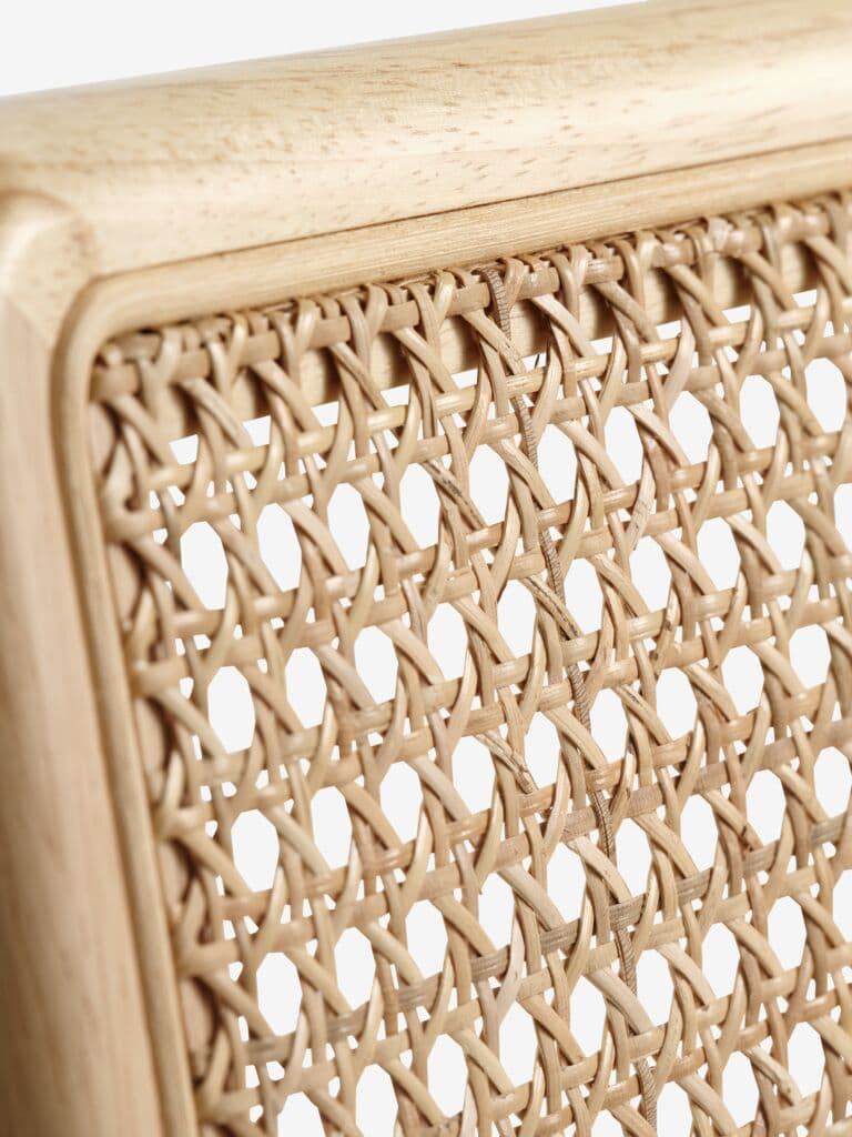 Cadeira de jantar HASSING rattan/crómio