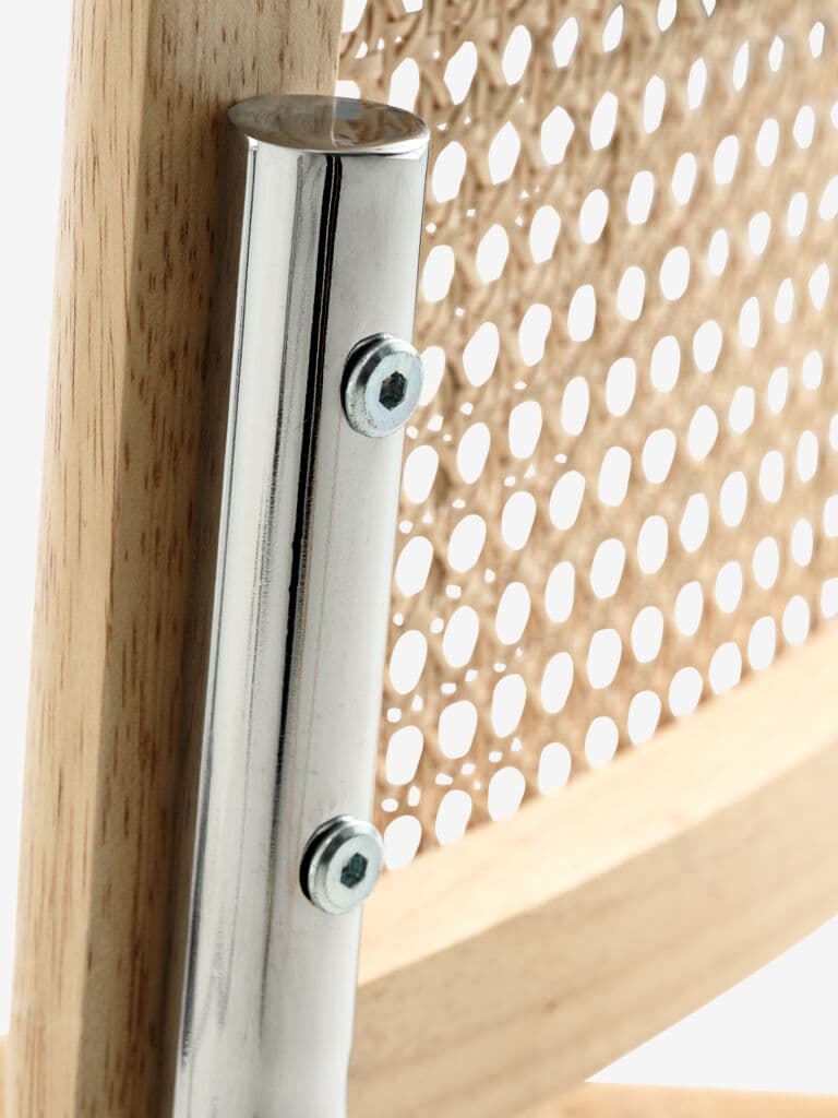 Cadeira de jantar HASSING rattan/crómio